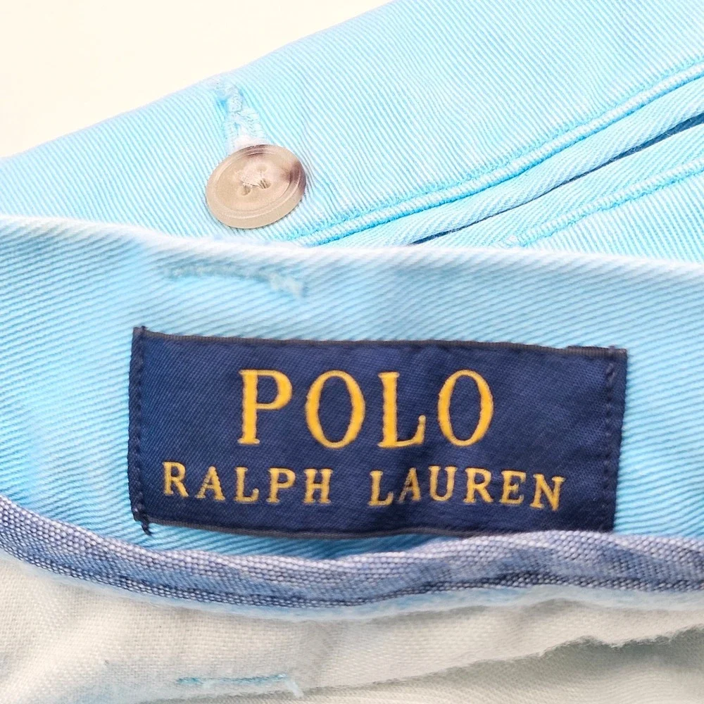 Polo Ralph Lauren Shorts Mens 36 Light Blue Classic Fit 9 Inch Cotton Twill